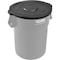 Global Industrial Flat Lid, Black, Plastic 240465BK - alternate 5